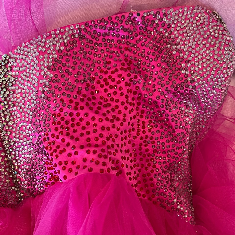 Sherri Hill rhinestone and tulle bustier dress - Picture 6 of 12